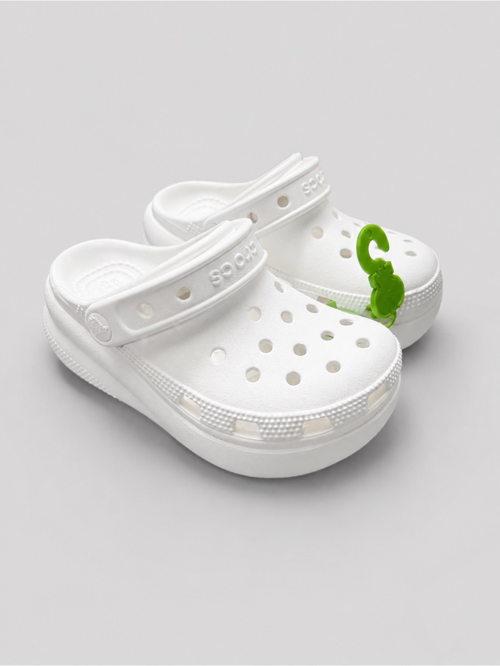 Crocs Kids' White Platform Shoes Sandals Cutie Crush Clogs, White, Size 11c NWT